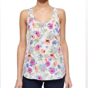 Joie Rain B Floral Print Silk Tank Top